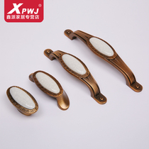 Omoo - style crack ceramic handle cupboard furniture drawer dressware closet door field antique green hardware handle