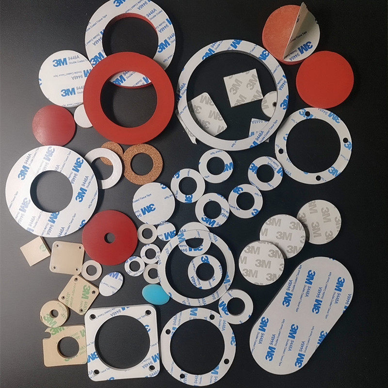 3M back glue silicone rubber round self-adhesive non-slip buffer shock-absorbing pad seal ring flange gasket