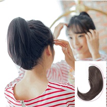 Ultra Short Horsetail Wig Woman Strap Style Short Straight Hair Fake Mati Net Red Micro Roll Over Braid Hair Nature