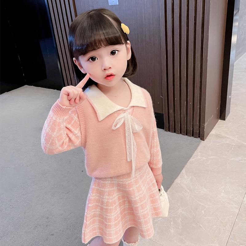 2025 Girls' Stylish Sweater Dress Set 2025 Spring and Autumn Korean Style Fashionable Baby Girl Vest Two-Piece Knitted Set 2025 Girls' Stylish Sweater Dress Set 2025 Spring and Autumn Korean Style Fashionable Baby Girl Vest Two-Piece Knitted Set
