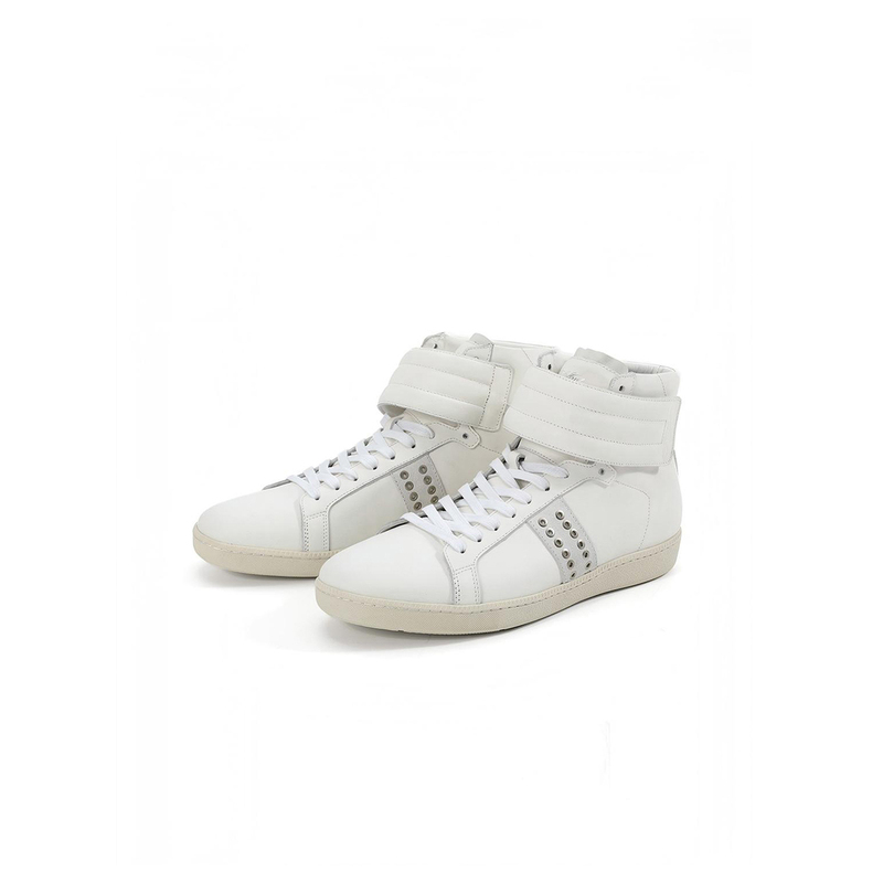 Lanxiaoran First-Layer Cowhide Retro Rivet Casual Sneakers Thin-Soled High-Top Future Sneakers for Men and Women Lanxiaoran First-Layer Cowhide Retro Rivet Casual Sneakers Thin-Soled High-Top Future Sneakers for Men and Women