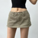 2025 new American retro simple casual low-waist zippered denim short skirt on both sides anti-exposure skirt for women