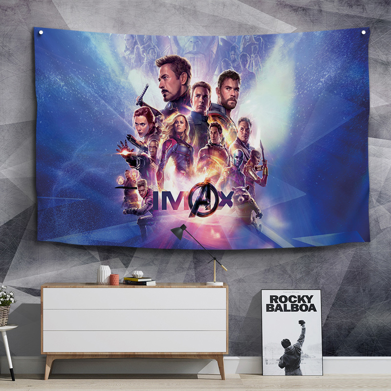 Câu chuyện nôn nao Avengers 4 tấm thảm đầu giường vải vải trang trí chăn sơn phòng ngủ thảm trang trí bức tranh - Tapestry thảm thêu trang trí
