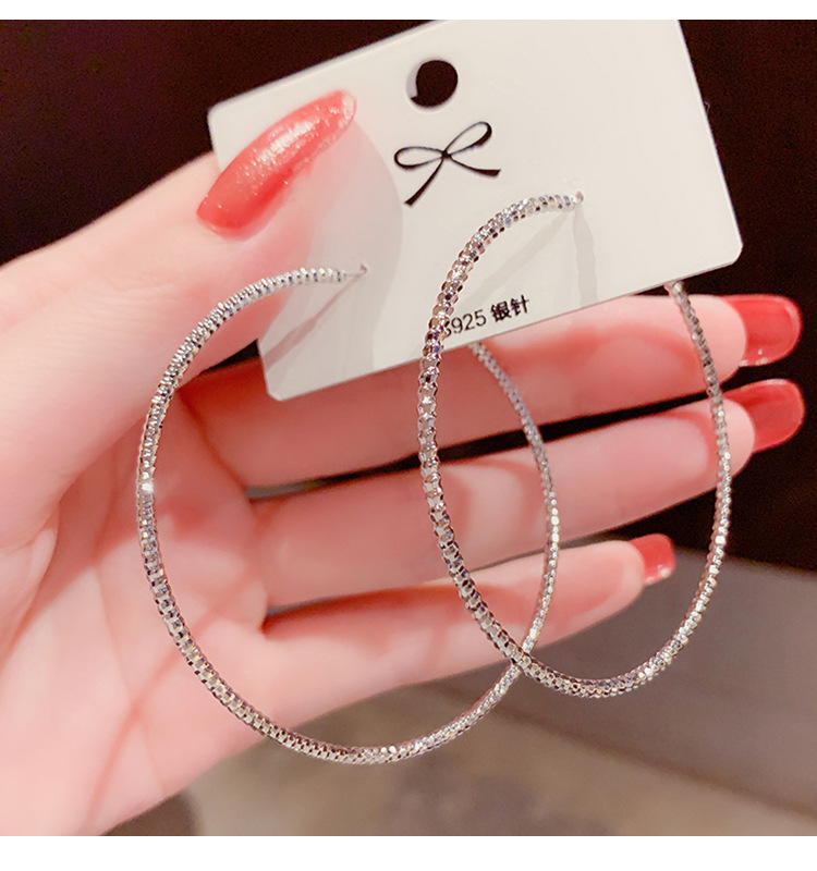 1 Pair Exaggerated Simple Style Round Plating Alloy Earrings display picture 3