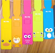 Creative Suitcase Cartoon SOUTH KOREA BOARDING PASS Silicone Luggage LUGGAGE Suitcase Hanging for travel abroad on a business trip