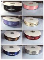 Heart you 2 5cm printed English ribbon ribbon embossed ribbon ribbon ribbon flower gift packaging material 50 yards