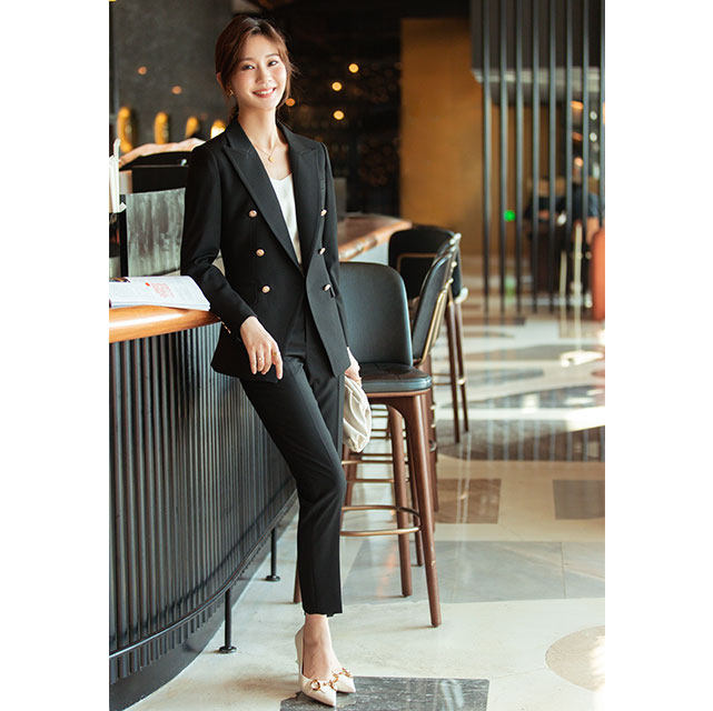 Diisshia black suit jacket female 2022 spring and autumn new temperament commuting slim slim OL professional suit