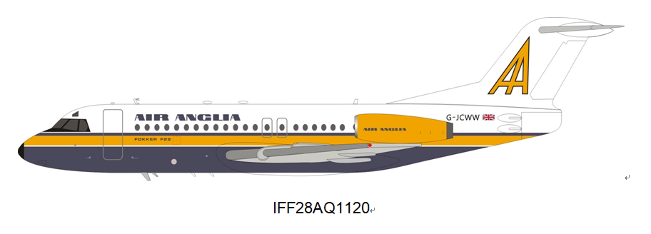 Inflight 1:200 Aircraft Model English Airways Folk F-28-4000 G-JCWW