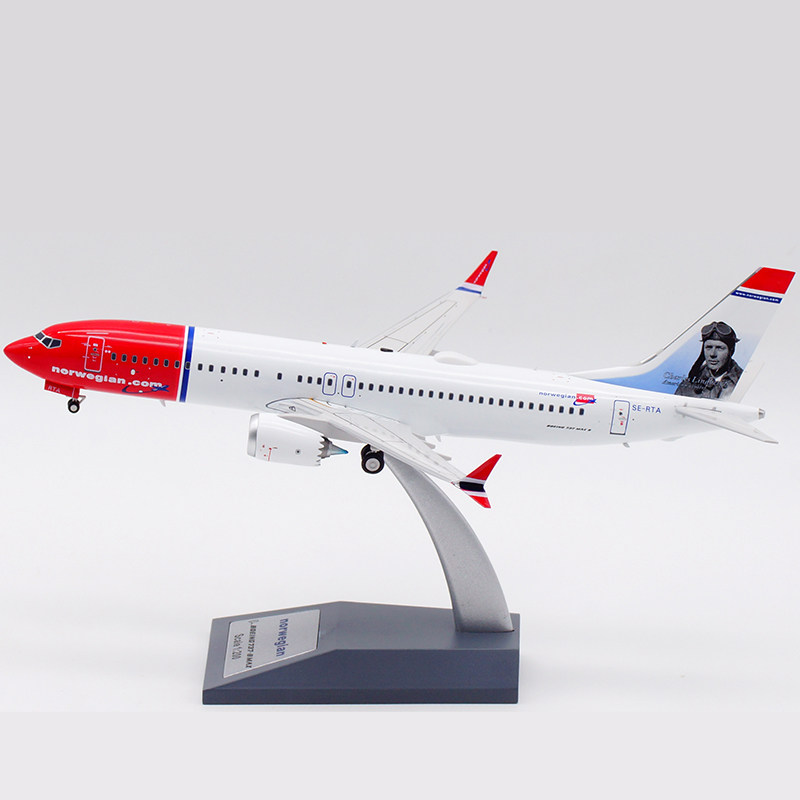Inflight 1:200 aircraft model alloy material Norwegian Air Boeing B737-8MAX SE-RTA