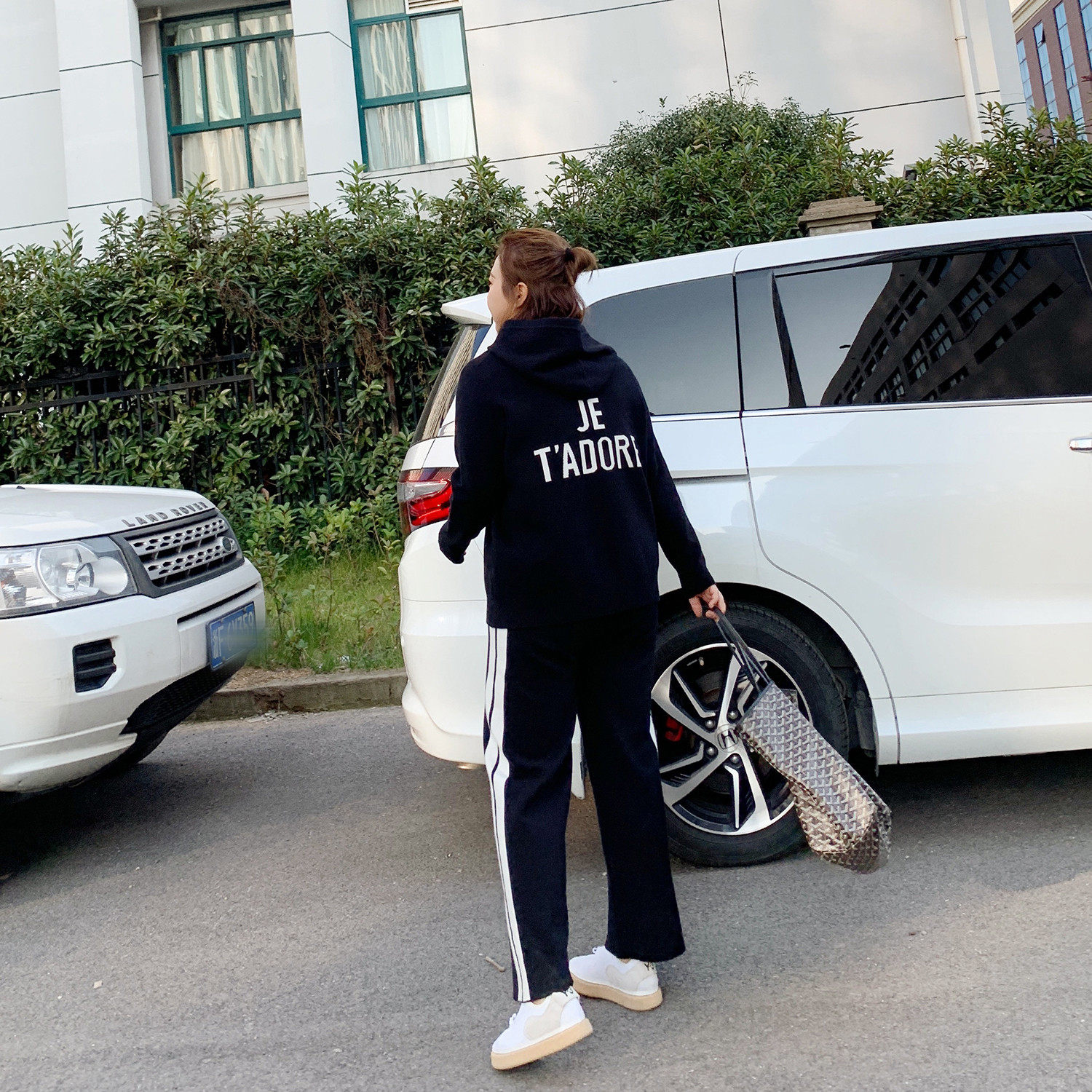 ALIN customized large - yard women's clothes 2019 spring sweater two pieces of broad legs, fat MM gas is thin