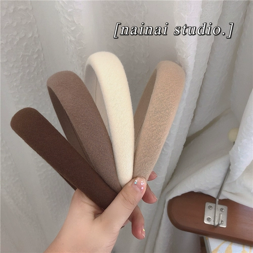 2025 Новая повязка на голову ~ Супер удобная ткань Губка повышенная повязка на голову Вес корейские аксессуары из коричневых волос для женского прилива волос