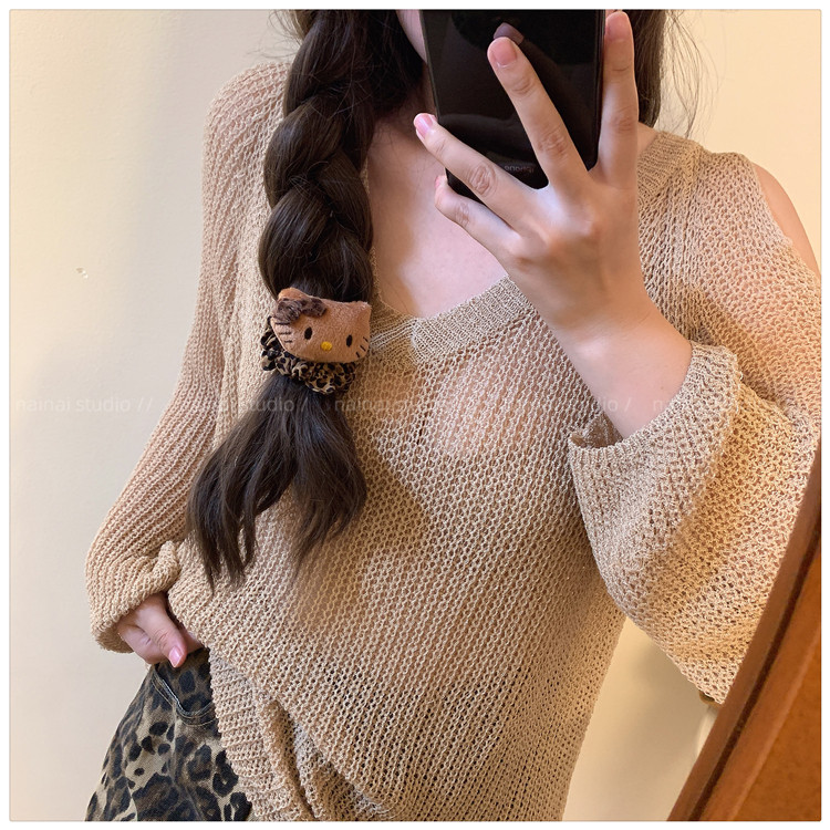 食颜派 豹纹Kitty大肠发圈【头绳发绳高级感发饰】【美式辣妹发圈】