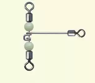 Yongmiao 1028T type trigeminal luminous swivel 2X3 fishing gear accessory sea fishing group 10 bags