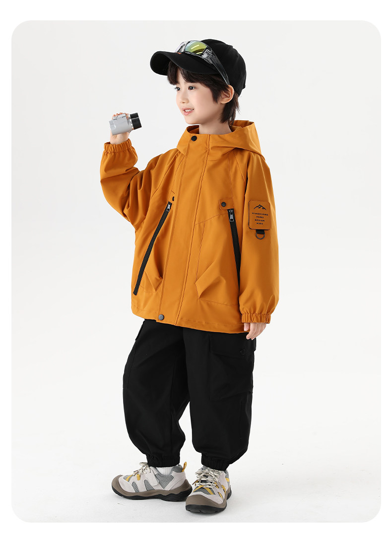小象汉姆童装儿童山系探险软壳冲锋外套男童防水服2026秋装新款潮 — 52