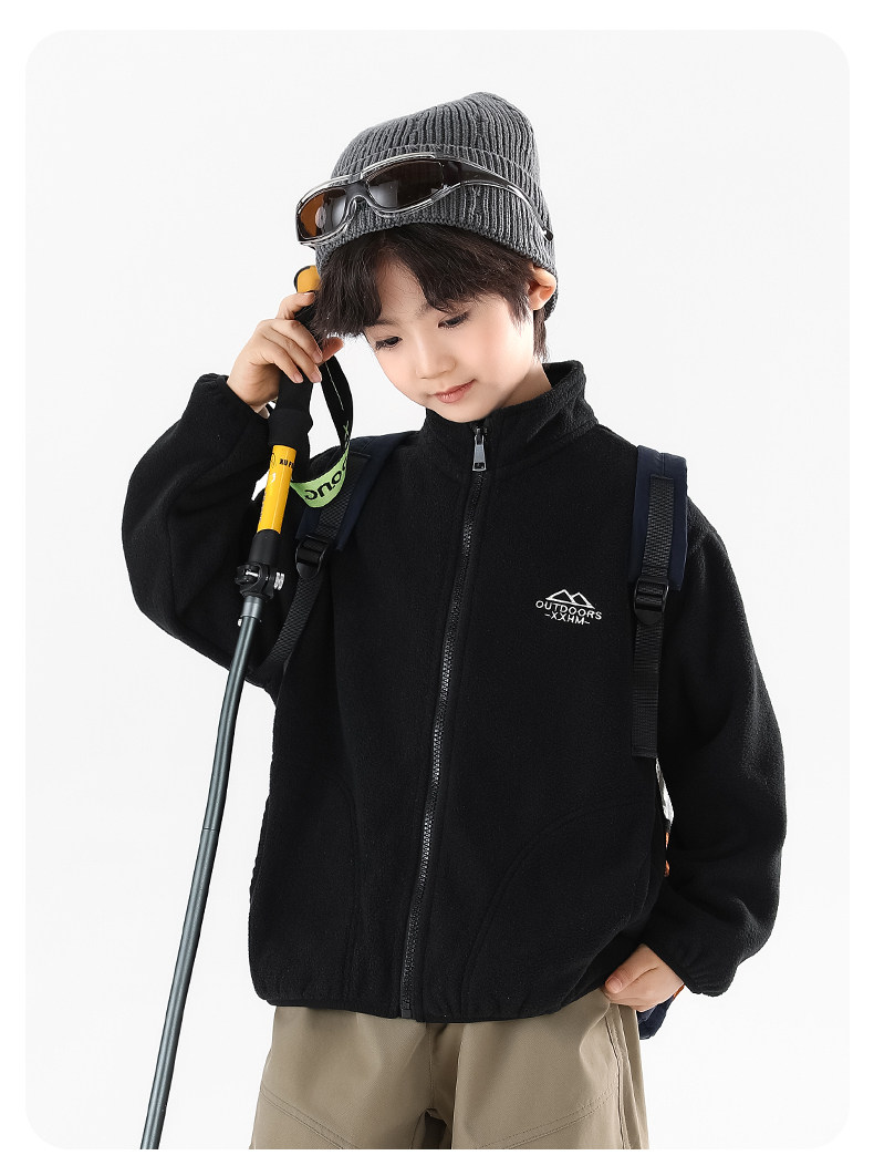 小象汉姆童装儿童山系探险软壳冲锋外套男童防水服2026秋装新款潮 — 40
