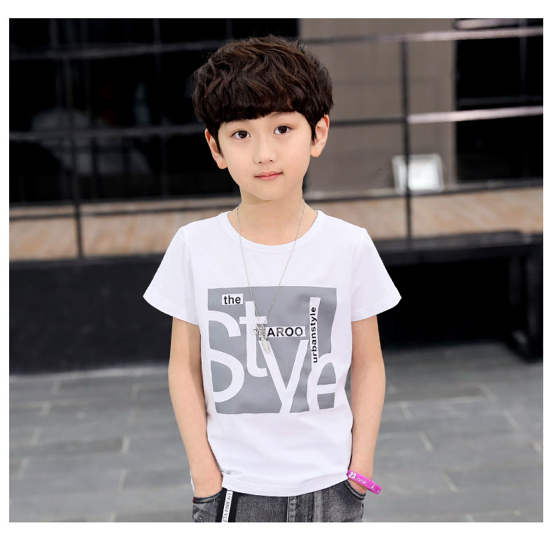 Quần áo trẻ em voi bé trai Áo thun ngắn tay trẻ em cotton từ bi t2018 hè mới thiếu nhi lớn phiên bản Hàn Quốc của thủy triều quần áo trẻ em xuất khẩu
