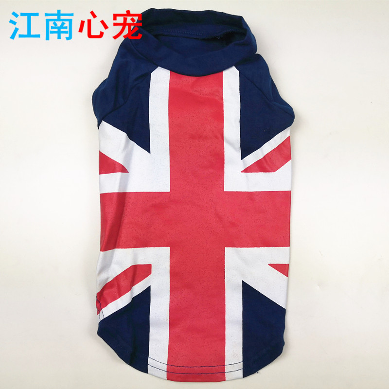 Pet Dog Clothes British Flag Cat Dog Clothes Spring Summer Small Dog Teddy Chihuahua