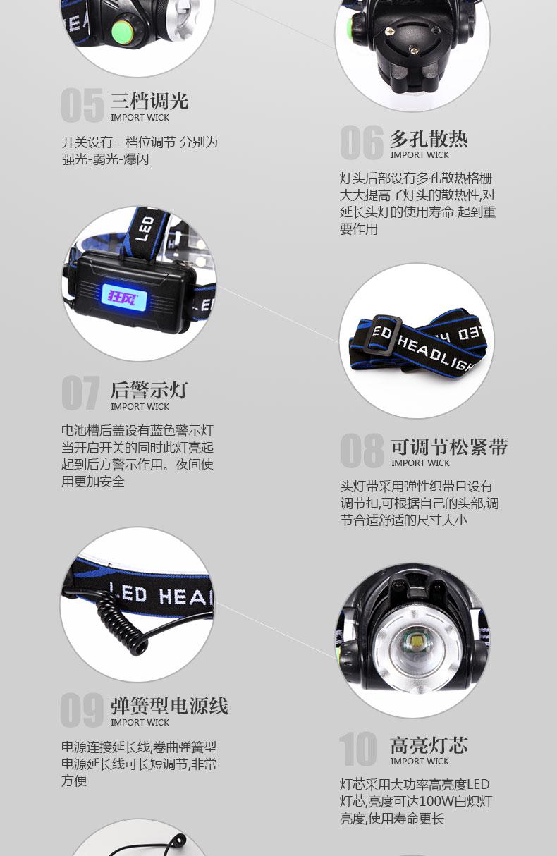 Đèn pha, có thể sạc lại, siêu sáng, ngoài trời headband, đèn thợ mỏ, mỏ đầu, đèn pin gắn trên đầu, chói đèn pin laser 303 tia xanh