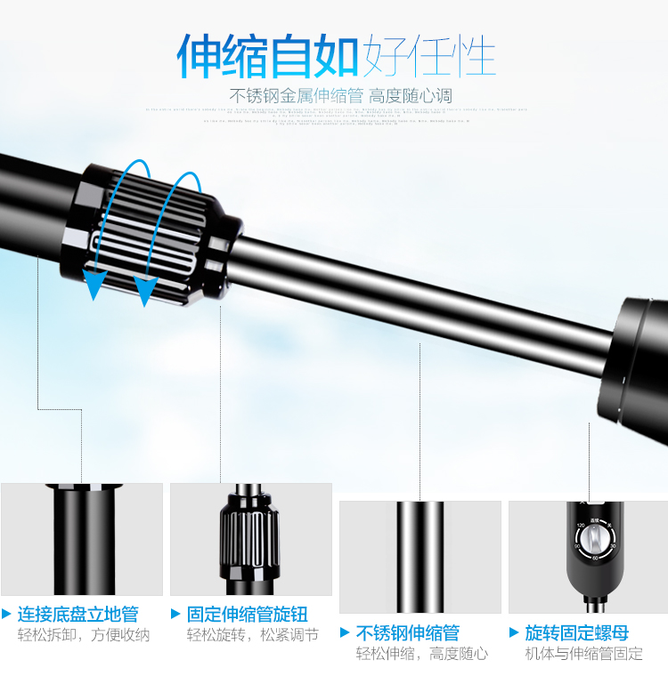 Quạt điện đẹp FS40-15FR / 15F2 Quạt sàn nhà im lặng năm cánh cơ khí di chuyển đầu quạt - Quạt điện quạt điều hòa loại nào tốt