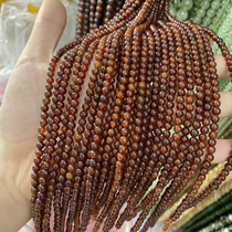 New product 4 6 8mm fanta stone orange garnet round beads loose beads DIY bracelet accessories clavicle chain semi-finished product