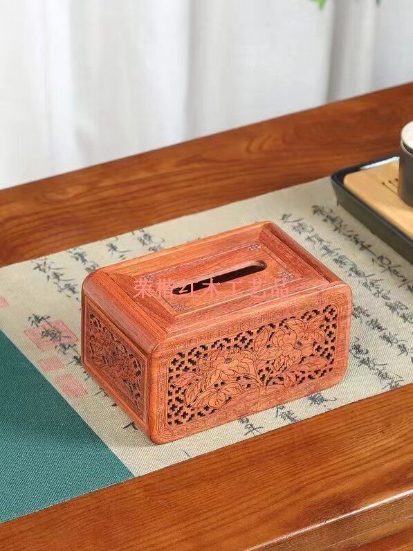 Vietnam Red Wood Craft Gifts Swing to Myanmar Laos Blossom Pear Tissue Box Domestic Processing Mortise And Mortise Structural Real Supplies