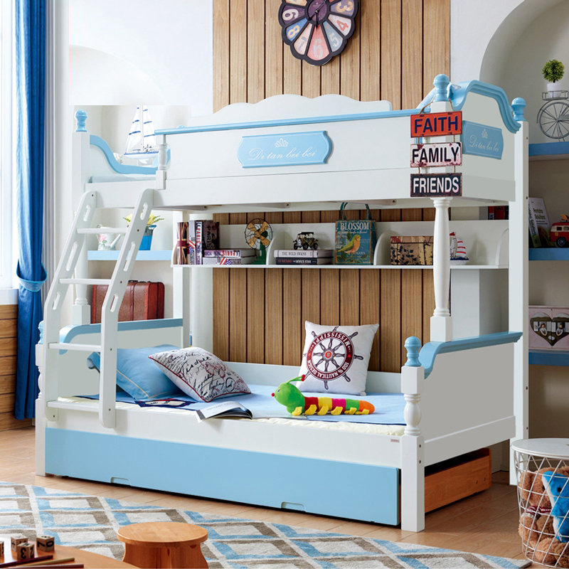 American children Double beds Double beds Adult solid wood primary and secondary beds bunk beds for boys Girls combined bed furniture
