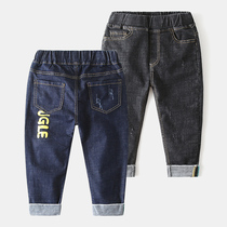 Korean version of childrens jeans Foreign style baby pants casual 2021 spring and autumn new childrens clothing boys pants pants