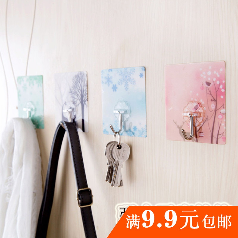 No drilling hook Wall hanging load-bearing suction cup Kitchen hook incognito adhesive Strong adhesive sticker Wall door back adhesive hook