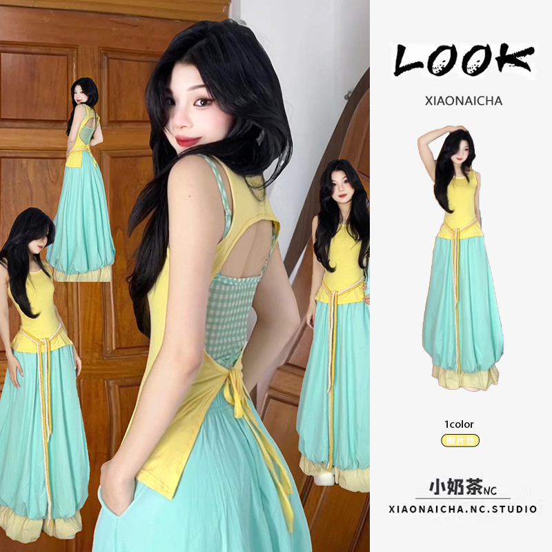 2026 Super Trendy Unique and Beautiful Full Set of Skirts, Mint Green Sleeveless Backless Top, Stunning Summer Outfit for Women