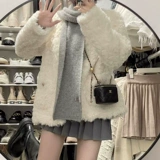 Пуховик, бархатная куртка, юбка, чай, комплект, изысканный стиль, в стиле Шанель