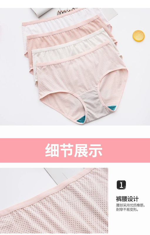 3 Đồ lót AB chính hãng đồ lót trung niên cotton co giãn kháng khuẩn eo cao kích thước lớn quần nữ boxer 0106 - Vòng eo thấp