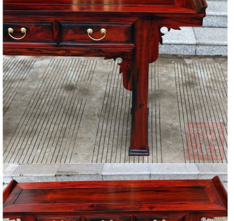 Nội thất gỗ gụ Lào gỗ hồng sắc đỏ Sian gỗ hồng mộc squat đầu cho Đài Loan gỗ rắn Trung Quốc hiên 1,6 m - Bàn / Bàn 	mẫu bàn ghế gỗ phòng khách cổ điển