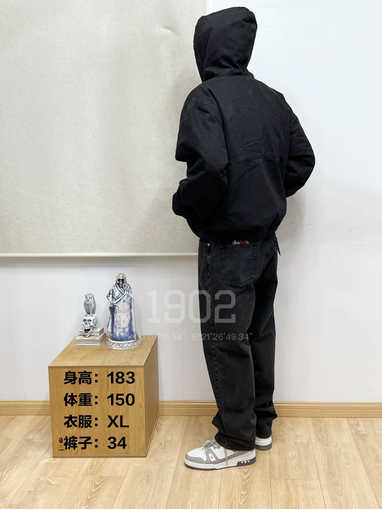 Куртка для работы с двойной покраской Spott Stussy 23ss, Hooding Jacket для старых работников