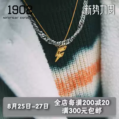 1902 Shanghai spot FA2LO joint F letter tide brand jewelry men and women couple necklace necklace