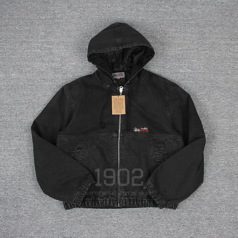 Куртка для работы с двойной покраской Spott Stussy 23ss, Hooding Jacket для старых работников