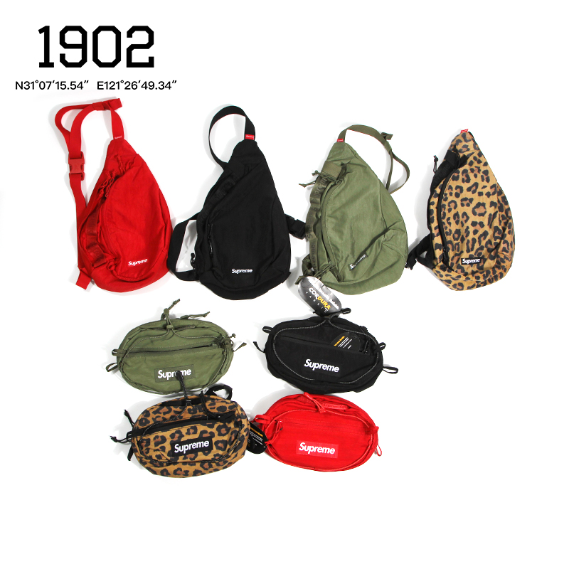 Spot Supreme 20FW Waist BAG Sling Bag Purse Saddle Bag Drop Bag Skew Satchel