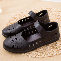 Old man sandals summer hollow mommy shoes anti-slip soft soles old grandmother shoes hole old lady shoes shoes