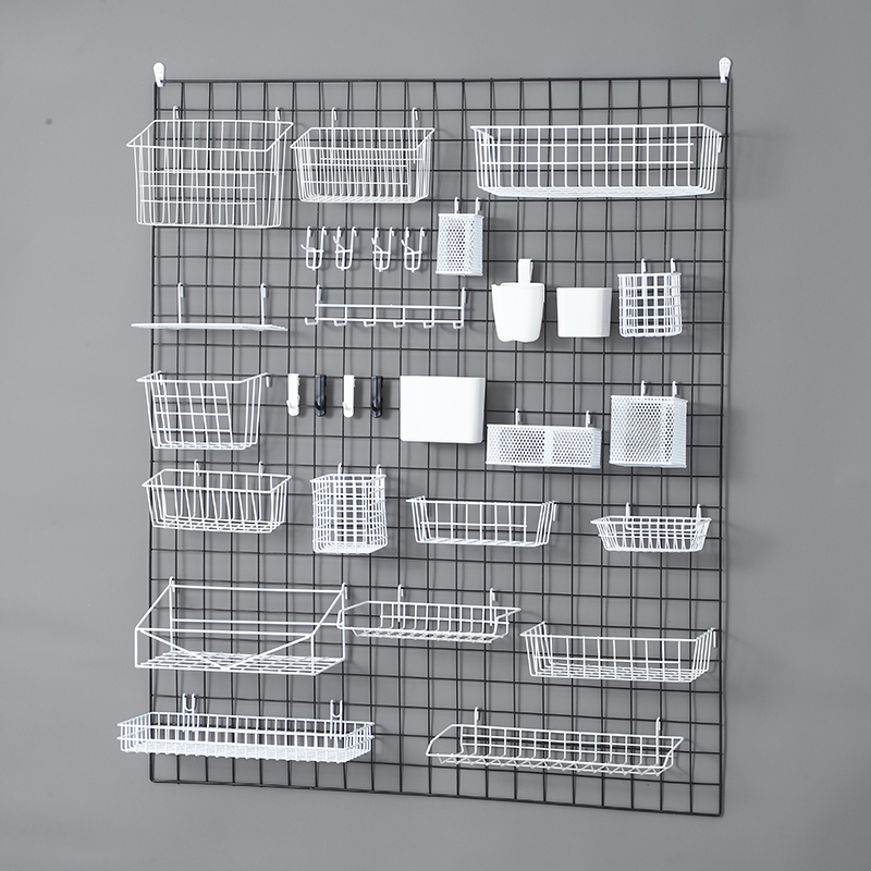 Grid Storage Rack Hanging Basket Tray Potted Plant Supermarket Mesh Rack Iron Art Photo Wall Accessories Kitchen Storage Basket Grid Storage Rack Hanging Basket Tray Potted Plant Supermarket Mesh Rack Iron Art Photo Wall Accessories Kitchen Storage Basket