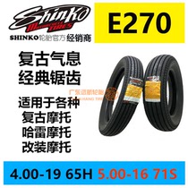 Japanese SHINKO Harley 883N X481200C Retro Black Edge Sawtooth Motorcycle Tire 16 19 21 Inch