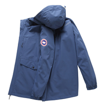  Autumn and winter stormtroopers mens two-piece three-in-one detachable tide brand outdoor windproof plus velvet thickening womens cold-proof suit