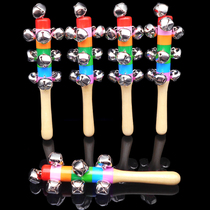 Educational early education music and sound toys colorful hand-cranked tambourine rattle sand hammer baby exercise hand-held musical instrument