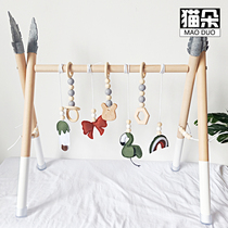 INS Wind Children Woody Fitness Rack North Eu Wind Swing Piece Newborn Baby Gift Items Turning Puzzle Toys