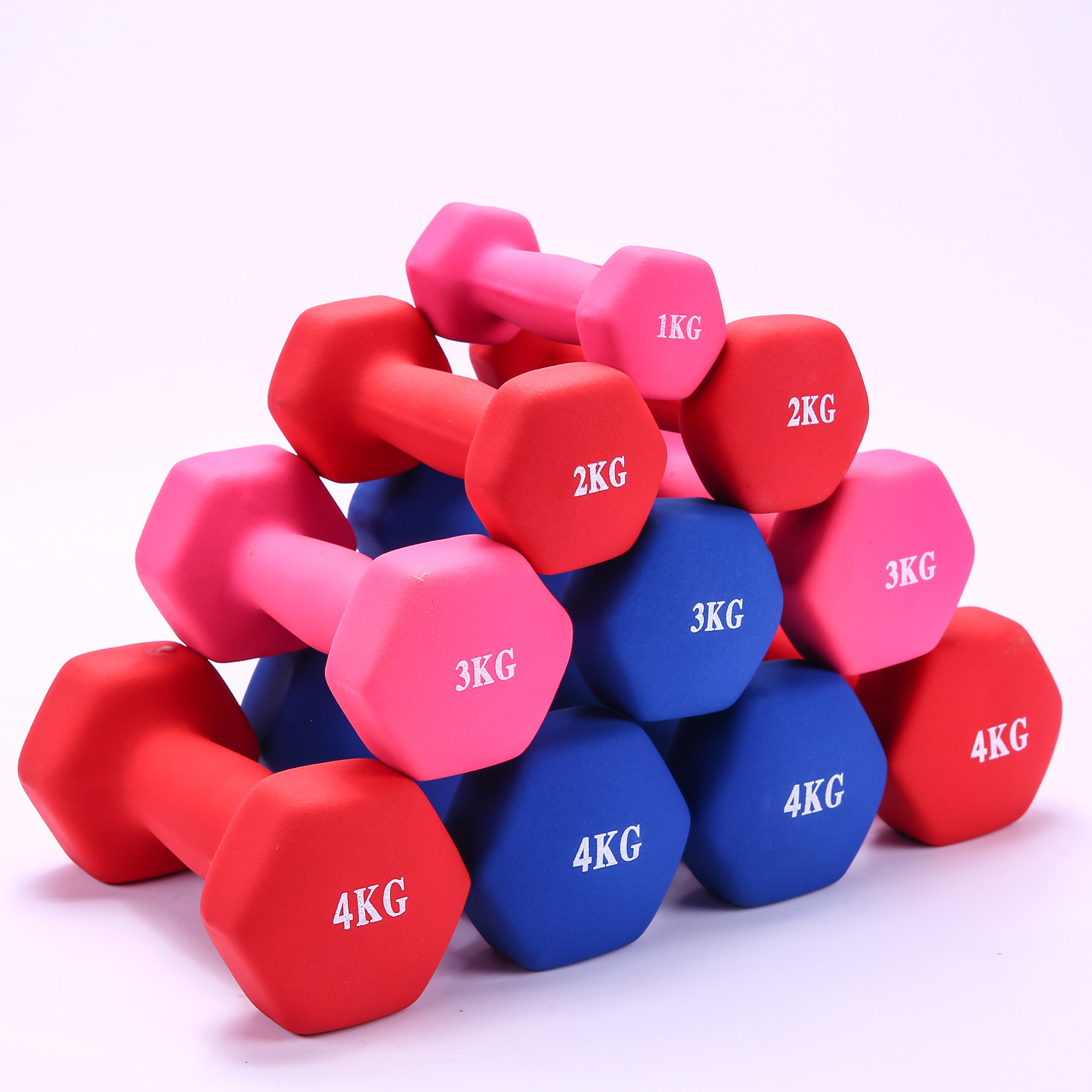 Frosted colorful small dumbbells 1kg2 3 4 2 5 kg slim arm ladies jumping gym fitness yoga odorless home