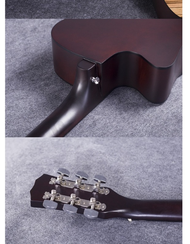 Travel trắng bột guitar 38 inch ballad guitar acoustic người mới bắt đầu nhập học thực hành guitar sinh viên nhạc cụ nam và nữ - Nhạc cụ phương Tây đàn classic guitar