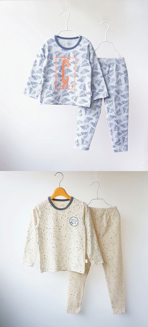 璐 2018 thu đông 2018 Sản phẩm mới Shu cotton Lycra boy bé nhỏ set đồ trẻ em quần áo mùa thu quần áo mặc nhà quần áo bé trai 1 tuổi