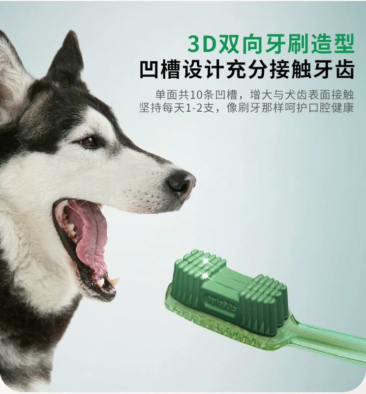 Maifudi Clean Tooth Bone Health Cleansing Tooth Bone 500g Teddy Dog Snacks Đồ ăn nhẹ 3D Cắn đôi Bàn chải đánh răng Molar Stick Puppy - Đồ ăn vặt cho chó