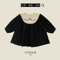 New trend~Girls dress (LVDGCK) Italian court style childrens Western style embroidered princess skirt