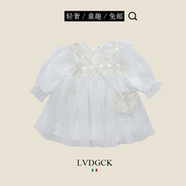 Girls dress 2021 New style Italian LVDGCK baby skirt autumn dress puffy children princess dress