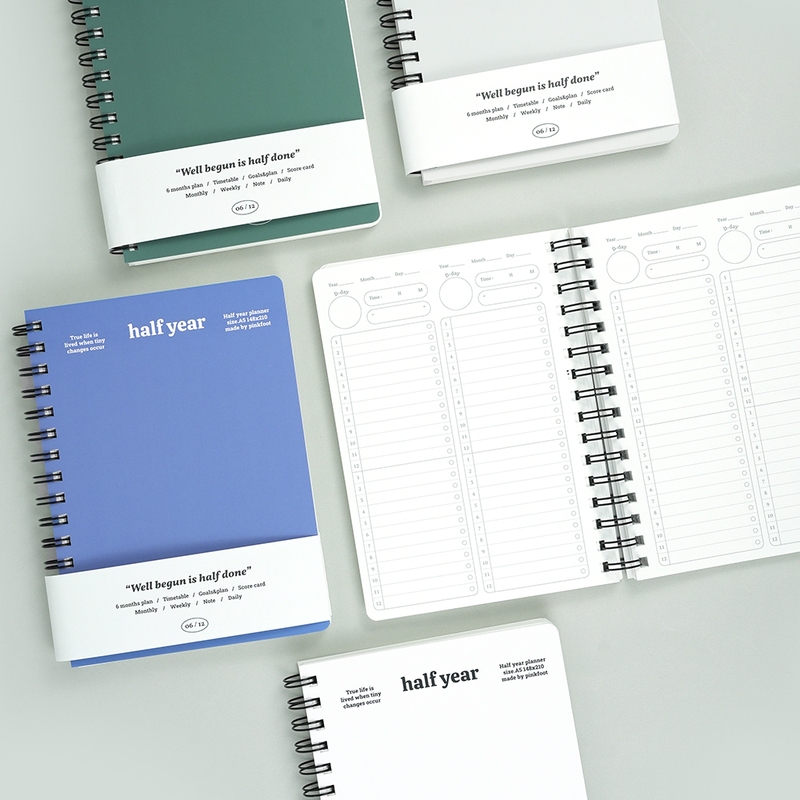 Korean Genuine Pinkfoot Half-Year Coil Note Plan Timeline Learning Management Half Year