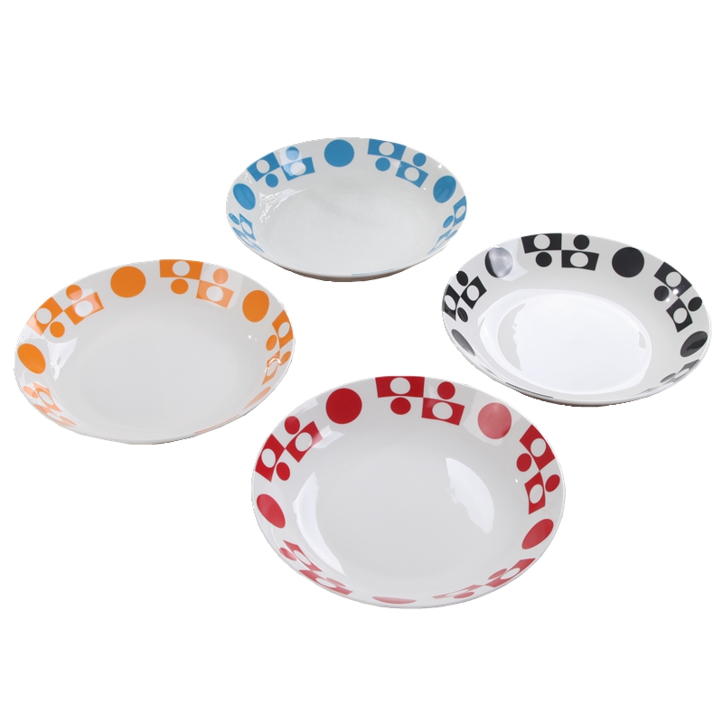 Five only 0 ceramic deep dish the household ipads China Korean cuisine dishes soup plate tableware FanPan 8 inches individuality